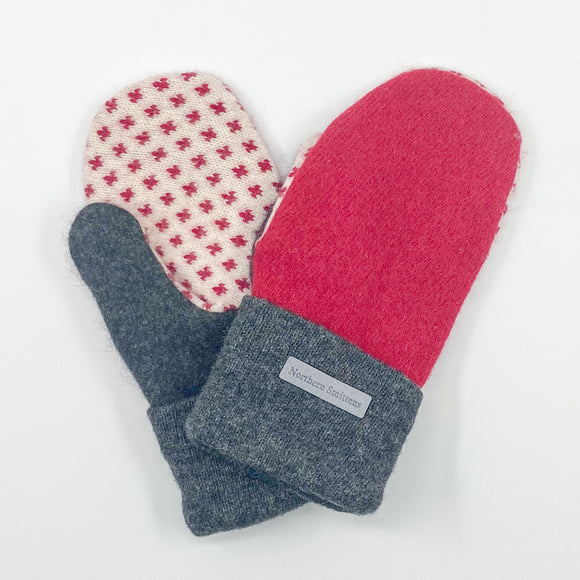 Recycled Wool Sweater Mittens - medium