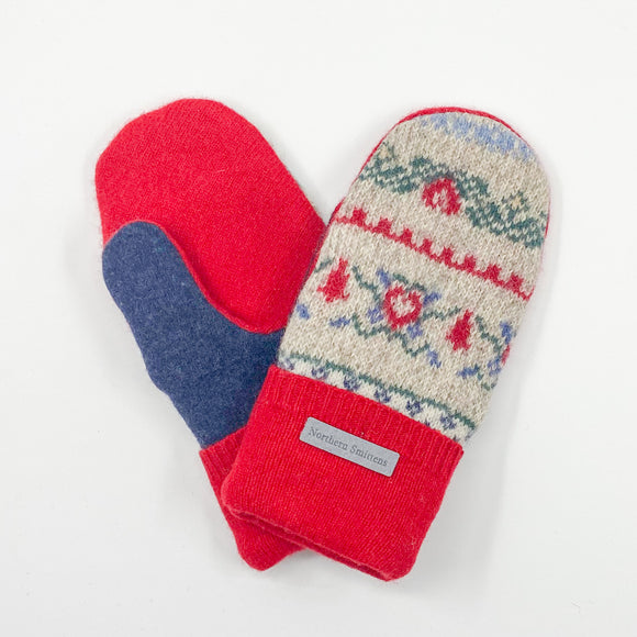 Recycled Wool Sweater Mittens - medium