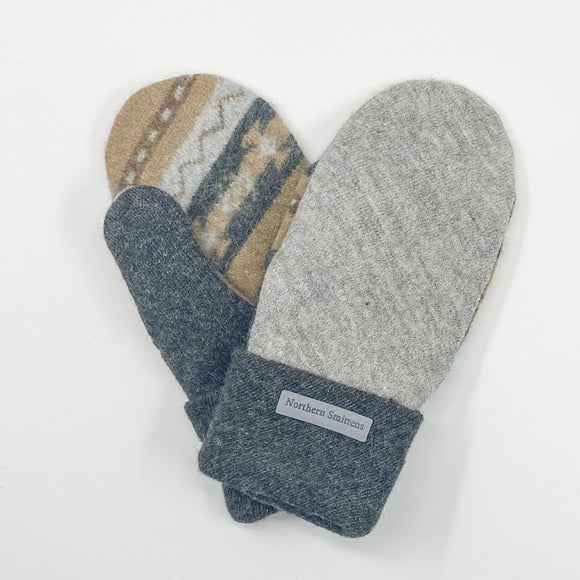 Recycled Wool Sweater Mittens - medium