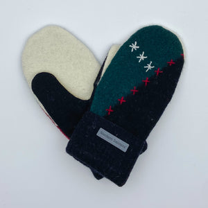 Recycled Wool Sweater Mittens - medium