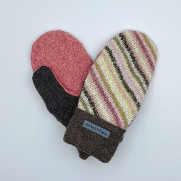 Recycled Wool Sweater Mittens - medium